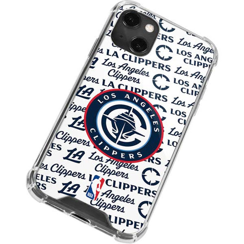 NBA Los Angeles Clippers Blast Text iPhone 13 Mini Clear Case