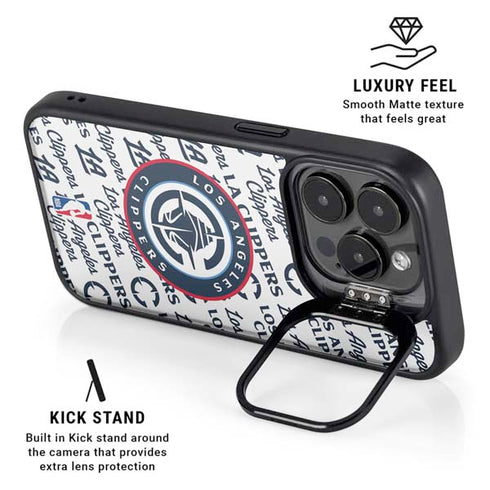 NBA Los Angeles Clippers Blast Text iPhone 13 Pro Kickstand Case