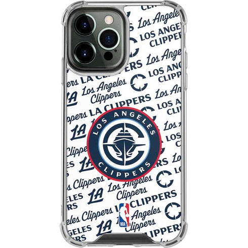 NBA Los Angeles Clippers Blast Text iPhone 13 Pro Max Clear Case