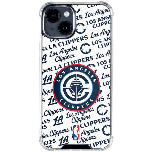 NBA Los Angeles Clippers Blast Text iPhone 14 Plus Clear Case