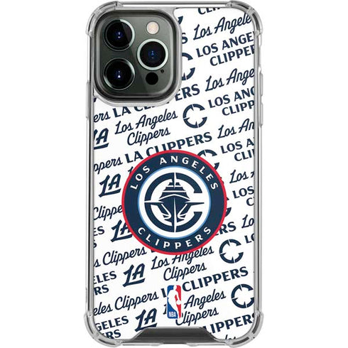 NBA Los Angeles Clippers Blast Text iPhone 14 Pro Max Clear Case