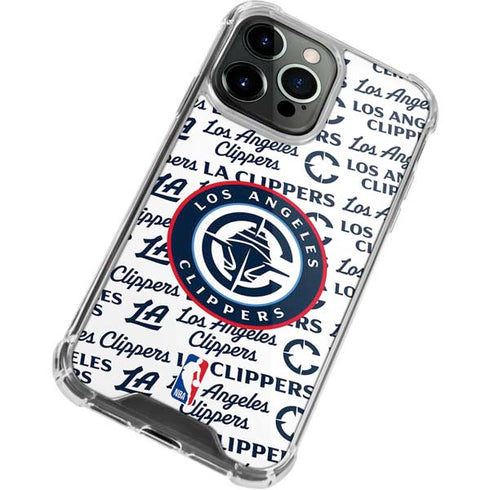 NBA Los Angeles Clippers Blast Text iPhone 14 Pro Max Clear Case