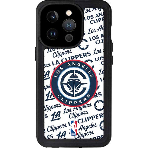 NBA Los Angeles Clippers Blast Text iPhone 14 Pro Waterproof Case