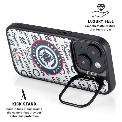 NBA Los Angeles Clippers Blast Text iPhone 15 Kickstand Case