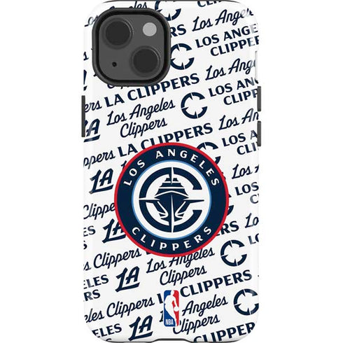 NBA Los Angeles Clippers Blast Text iPhone 15 Plus Impact Case