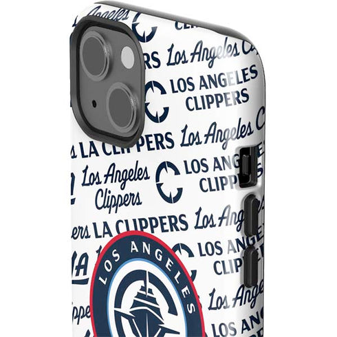 NBA Los Angeles Clippers Blast Text iPhone 15 Plus Impact Case