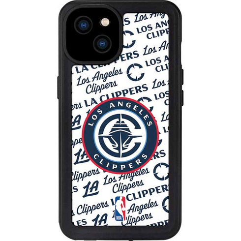 NBA Los Angeles Clippers Blast Text iPhone 15 Plus Waterproof Case