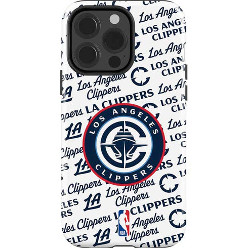 NBA Los Angeles Clippers Blast Text iPhone 15 Pro Impact Case