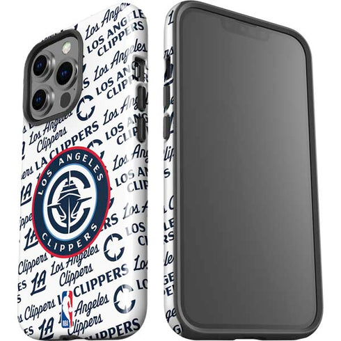 NBA Los Angeles Clippers Blast Text iPhone 15 Pro Impact Case