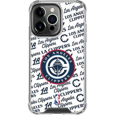 NBA Los Angeles Clippers Blast Text iPhone 15 Pro Max Clear Case