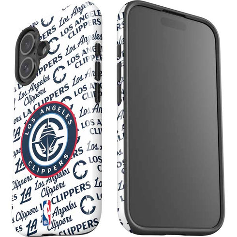 NBA Los Angeles Clippers Blast Text iPhone 16 Impact Case