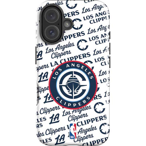 NBA Los Angeles Clippers Blast Text iPhone 16 Plus Impact Case
