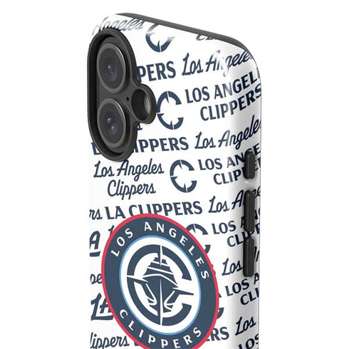 NBA Los Angeles Clippers Blast Text iPhone 16 Plus Impact Case