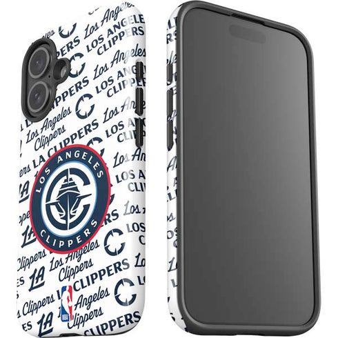 NBA Los Angeles Clippers Blast Text iPhone 16 Plus Impact Case