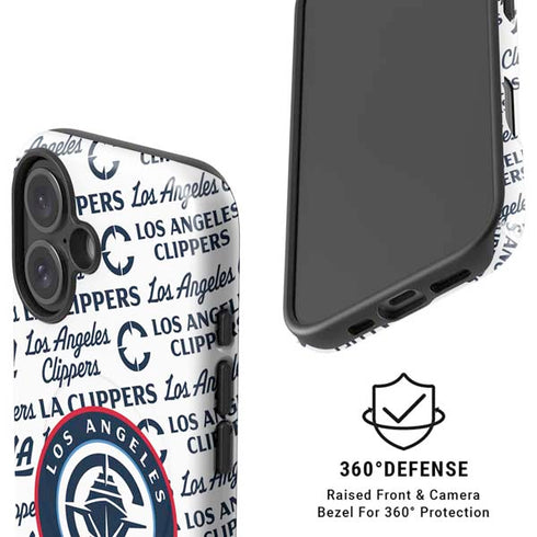 NBA Los Angeles Clippers Blast Text iPhone 16 Plus Magsafe Impact Case
