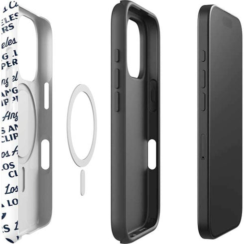 NBA Los Angeles Clippers Blast Text iPhone 16 Pro Magsafe Impact Case
