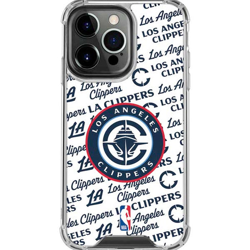 NBA Los Angeles Clippers Blast Text iPhone 16 Pro Max Clear Case