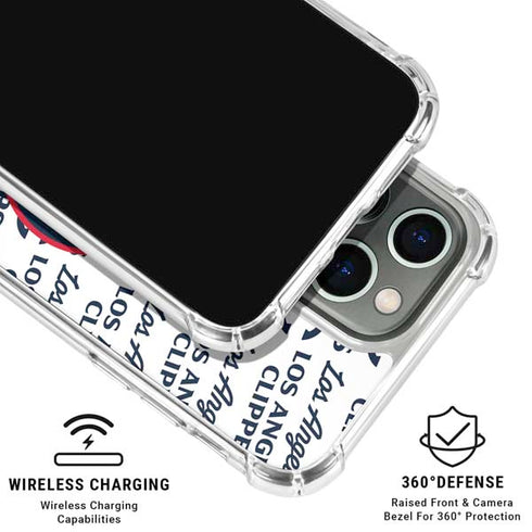 NBA Los Angeles Clippers Blast Text iPhone 16 Pro Max Clear Case