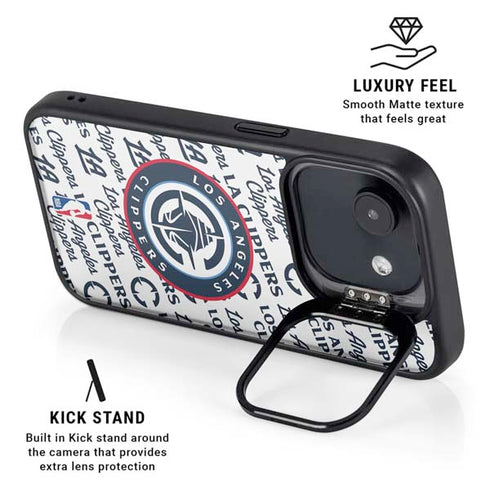 NBA Los Angeles Clippers Blast Text iPhone 16e Kickstand Case