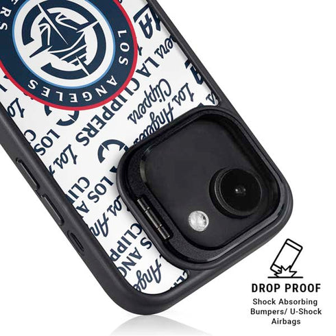 NBA Los Angeles Clippers Blast Text iPhone 16e Kickstand Case