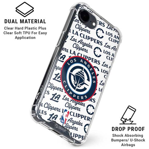 NBA Los Angeles Clippers Blast Text iPhone 16e Clear Case