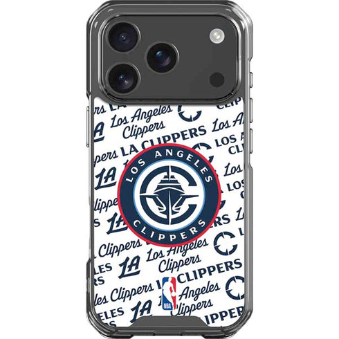 NBA Los Angeles Clippers Blast Text iPhone 18 Pro Clear Case