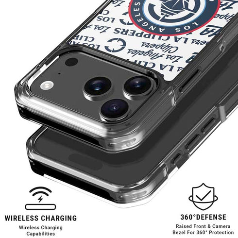 NBA Los Angeles Clippers Blast Text iPhone 18 Pro Clear Case