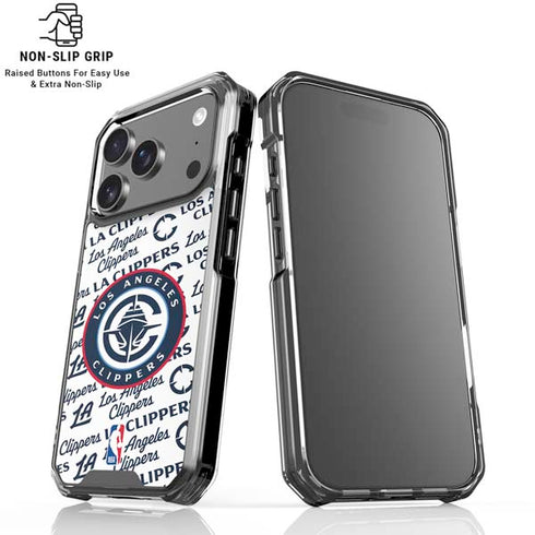 NBA Los Angeles Clippers Blast Text iPhone 18 Pro Clear Case