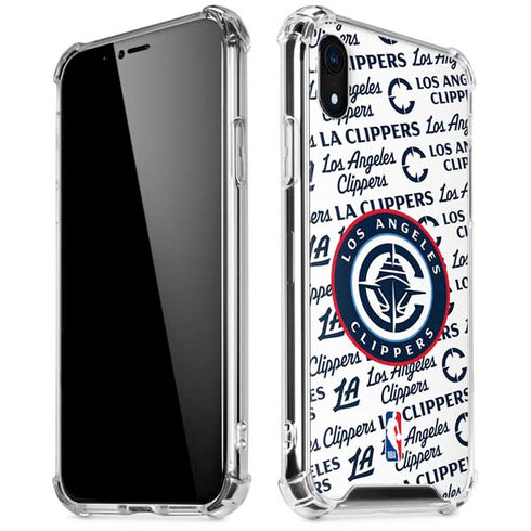 NBA Los Angeles Clippers Blast Text iPhone XR Clear Case