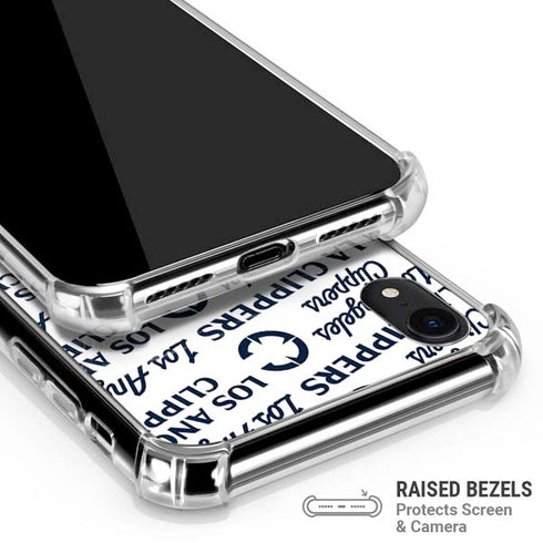 NBA Los Angeles Clippers Blast Text iPhone XR Clear Case