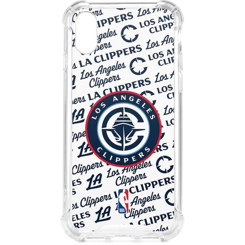 NBA Los Angeles Clippers Blast Text iPhone XS Clear Case