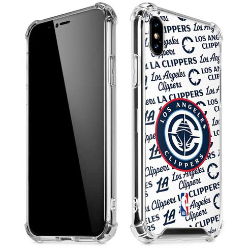 NBA Los Angeles Clippers Blast Text iPhone XS Max Clear Case