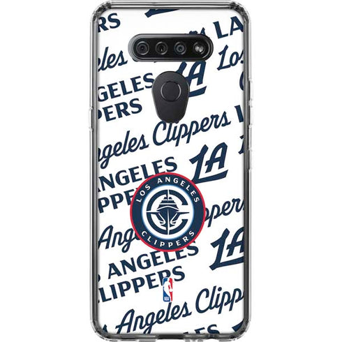 NBA Los Angeles Clippers Blast Text LG K51/Q51 Clear Case