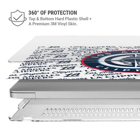 NBA Los Angeles Clippers Blast Text MacBook Pro 16in (2019-20) Case plus Skin