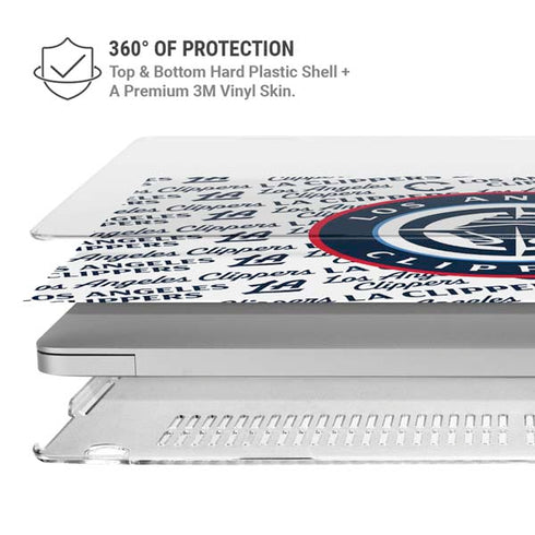 NBA Los Angeles Clippers Blast Text MacBook Pro 16in (2021-25) Case plus Skin