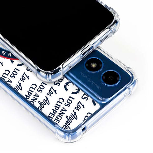 NBA Los Angeles Clippers Blast Text Moto G 5G (2024) Clear Case