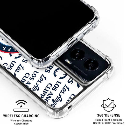 NBA Los Angeles Clippers Blast Text Moto G Power 5G (2024) Clear Case