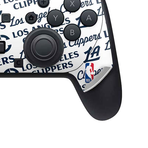 NBA Los Angeles Clippers Blast Text Nintendo Switch 2 (2025) Pro Controller Skin