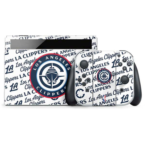 NBA Los Angeles Clippers Blast Text Nintendo Switch OLED (2021) Skin