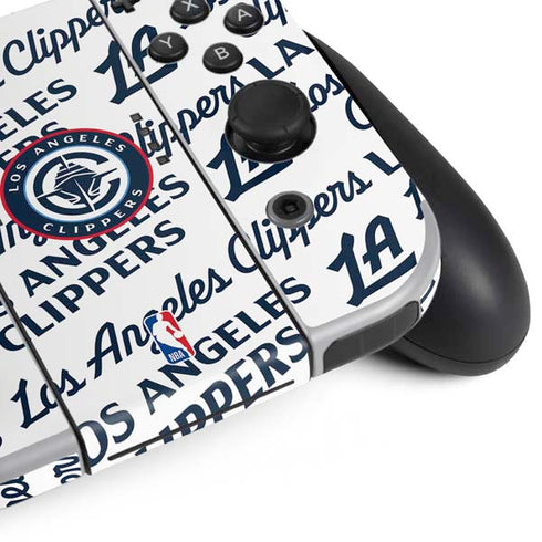 NBA Los Angeles Clippers Blast Text Nintendo Switch OLED (2021) Skin