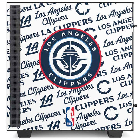 NBA Los Angeles Clippers Blast Text NZXT H510 Compact ATX Mid-Tower Case Skin