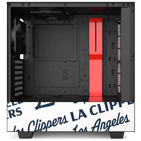 NBA Los Angeles Clippers Blast Text NZXT H510 Compact ATX Mid-Tower Case Skin