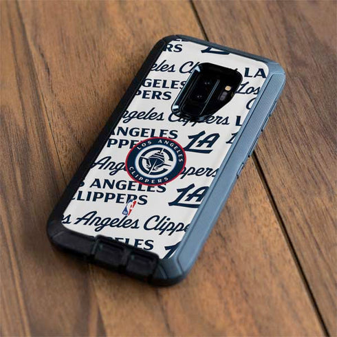 NBA Los Angeles Clippers Blast Text Otterbox Defender Galaxy Skin