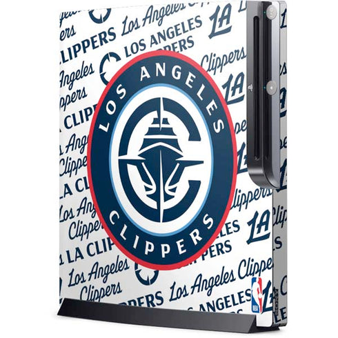 NBA Los Angeles Clippers Blast Text Playstation 3 & PS3 Slim Skin
