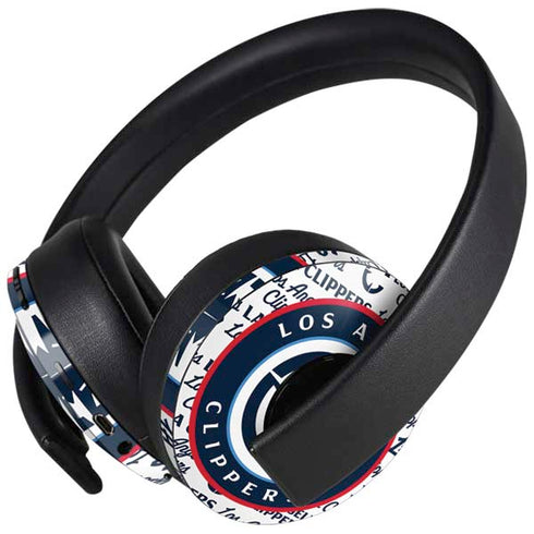 NBA Los Angeles Clippers Blast Text PlayStation 4 Gold Wireless Headset Skin