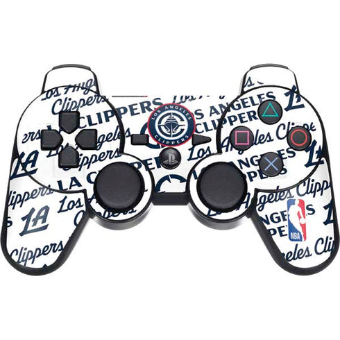 NBA Los Angeles Clippers Blast Text PS3 Dual Shock wireless controller Skin