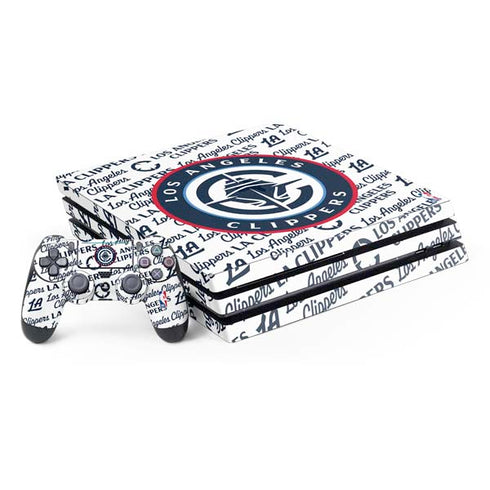 NBA Los Angeles Clippers Blast Text PlayStation PS4 Skins