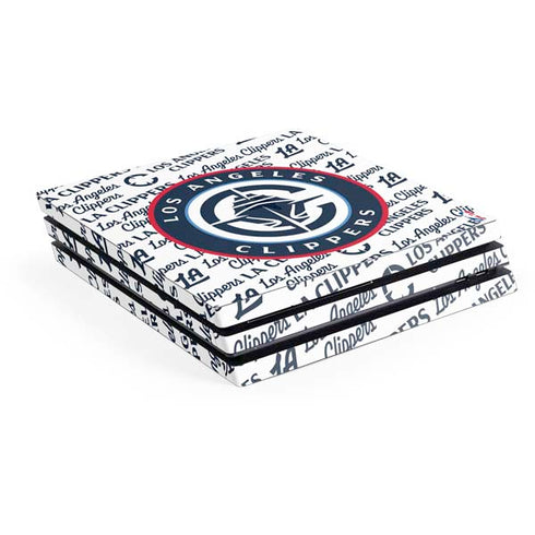 NBA Los Angeles Clippers Blast Text PS4 Pro Console Skin