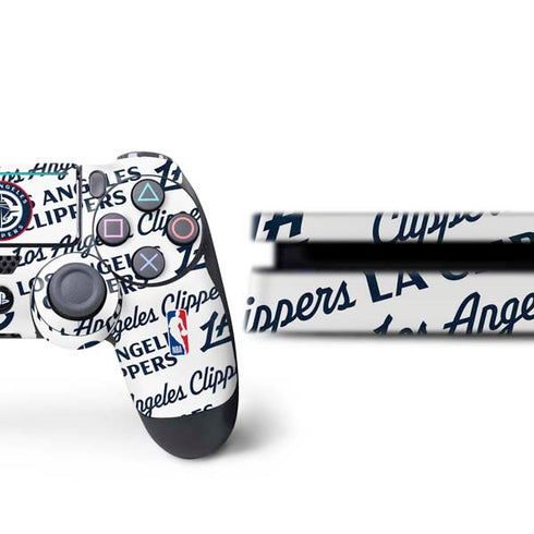 NBA Los Angeles Clippers Blast Text PS4 Slim Bundle Skin