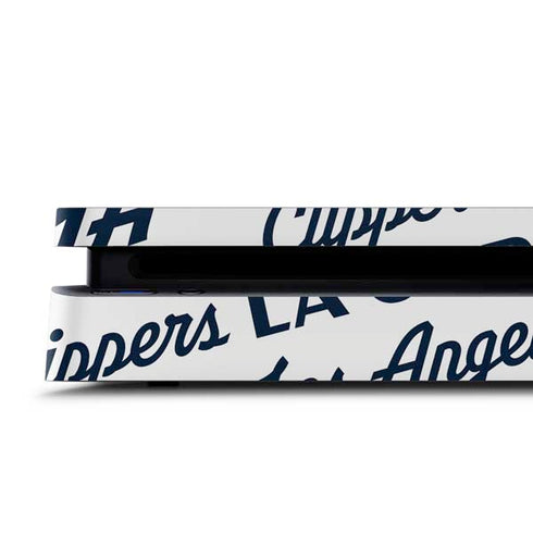 NBA Los Angeles Clippers Blast Text PS4 Slim Skin